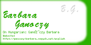 barbara ganoczy business card